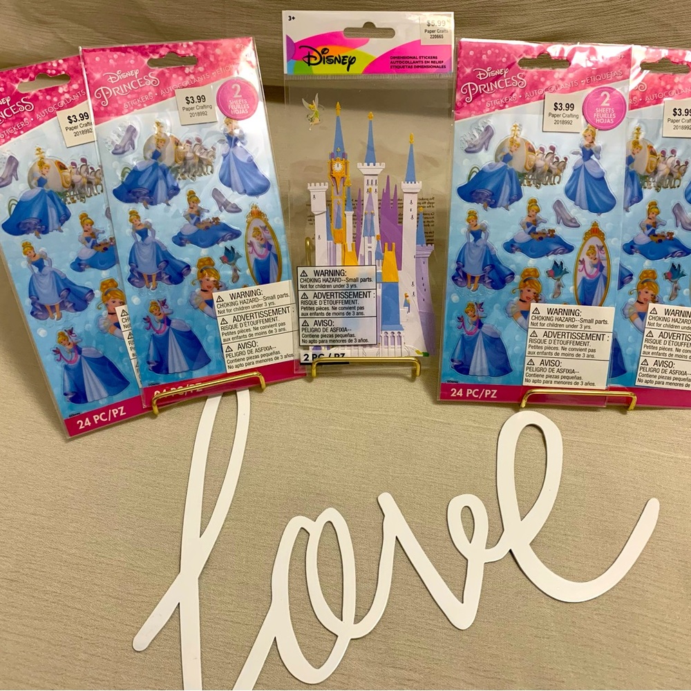 98 pc Disney Princess Cinderella & Castle Stickers